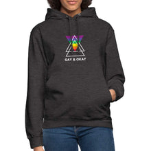 Charger l'image dans la galerie, Sweat-shirt à capuche Gay & OK - charcoal grey