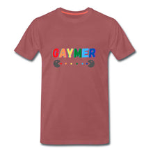Charger l'image dans la galerie, Tee shirt LGBT "GAYMER" masc. - washed burgundy
