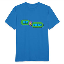 Charger l'image dans la galerie, T-shirt He/Him - bleu royal