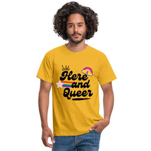 Charger l'image dans la galerie, T-shirt Here and Queer - yellow