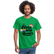 Charger l'image dans la galerie, T-shirt Here and Queer - kelly green
