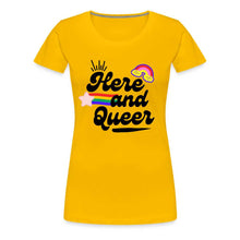 Charger l&#39;image dans la galerie, T-shirt Here and Queer - sun yellow

