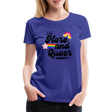 Charger l'image dans la galerie, T-shirt Here and Queer - royal blue