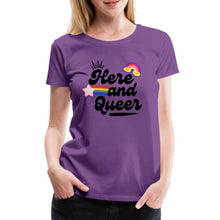 Charger l'image dans la galerie, T-shirt Here and Queer - purple