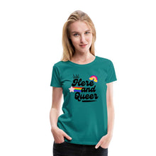 Charger l'image dans la galerie, T-shirt Here and Queer - diva blue