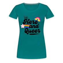 Charger l'image dans la galerie, T-shirt Here and Queer - diva blue