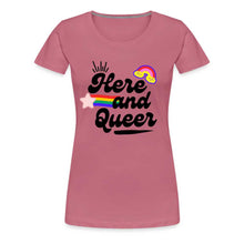 Charger l'image dans la galerie, T-shirt Here and Queer - mauve