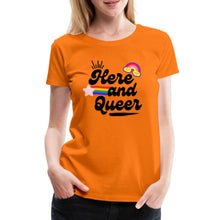 Charger l&#39;image dans la galerie, T-shirt Here and Queer - orange

