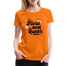 Charger l'image dans la galerie, T-shirt Here and Queer - orange