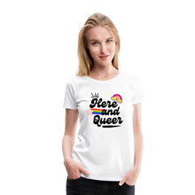 Charger l'image dans la galerie, T-shirt Here and Queer - white