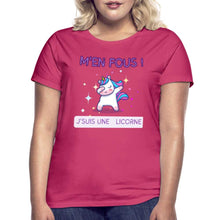 Charger l'image dans la galerie, T-shirt Je m'en fous je suis une licorne - rose azalée