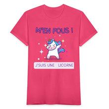 Charger l'image dans la galerie, T-shirt Je m'en fous je suis une licorne - rose azalée