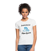 Charger l'image dans la galerie, T-shirt Je peux pas j'ai aqua licorne - blanc