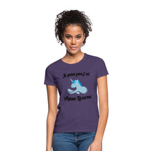 Charger l'image dans la galerie, T-shirt Je peux pas j'ai aqua licorne - violet foncé