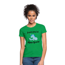 Charger l'image dans la galerie, T-shirt Je peux pas j'ai aqua licorne - vert