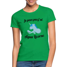 Charger l'image dans la galerie, T-shirt Je peux pas j'ai aqua licorne - vert
