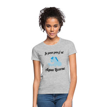 Charger l'image dans la galerie, T-shirt Je peux pas j'ai aqua licorne - gris chiné