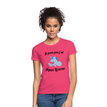 Charger l'image dans la galerie, T-shirt Je peux pas j'ai aqua licorne - rose azalée