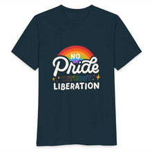 Charger l&#39;image dans la galerie, T-shirt No pride without liberation - navy
