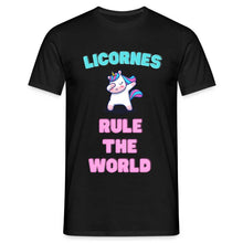 Charger l'image dans la galerie, T-shirt licornes rule the world - black