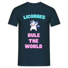Charger l'image dans la galerie, T-shirt licornes rule the world - navy