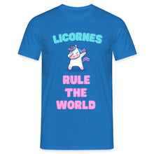 Charger l'image dans la galerie, T-shirt licornes rule the world - royal blue