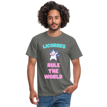 Charger l'image dans la galerie, T-shirt licornes rule the world - graphite grey