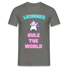 Charger l'image dans la galerie, T-shirt licornes rule the world - graphite grey