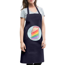 Charger l'image dans la galerie, Tablier de cuisine LGBT PIECE OF CAKE RAINBOW - navy