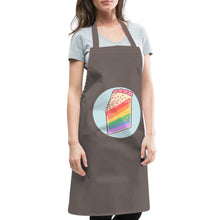 Charger l'image dans la galerie, Tablier de cuisine LGBT PIECE OF CAKE RAINBOW - grey