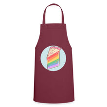 Charger l'image dans la galerie, Tablier de cuisine LGBT PIECE OF CAKE RAINBOW - bordeaux