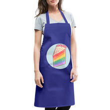 Charger l'image dans la galerie, Tablier de cuisine LGBT PIECE OF CAKE RAINBOW - royal blue