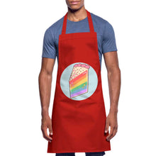 Charger l'image dans la galerie, Tablier de cuisine LGBT PIECE OF CAKE RAINBOW - red