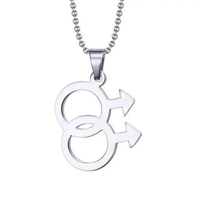 collier-lgbt-symbole-lesbienne-argent