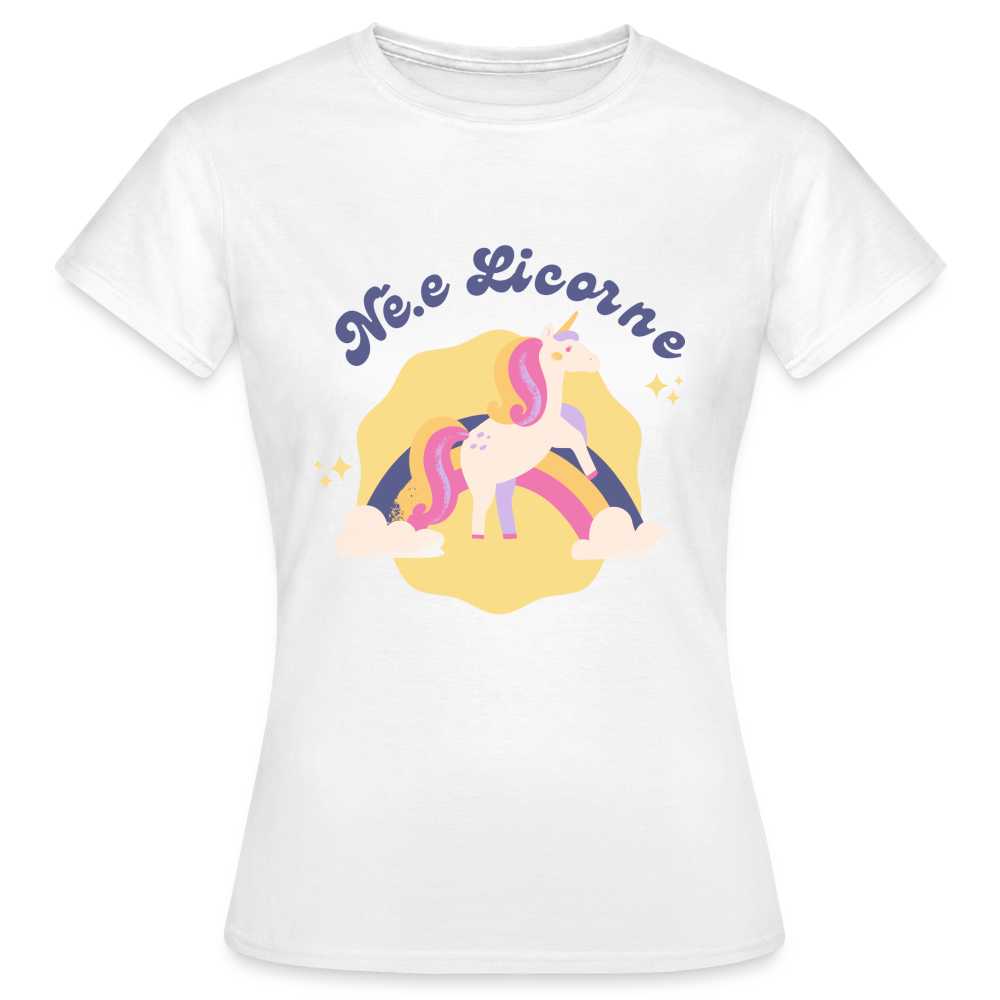 T-shirt Born Licorne - blanc