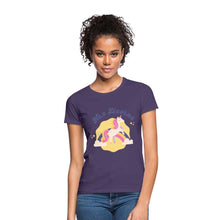 Charger l&#39;image dans la galerie, T-shirt Born Licorne - violet foncé
