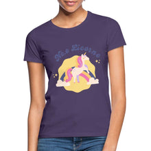 Charger l&#39;image dans la galerie, T-shirt Born Licorne - violet foncé
