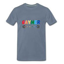 Charger l&#39;image dans la galerie, Tee shirt LGBT &quot;GAYMER&quot; masc. - steel blue
