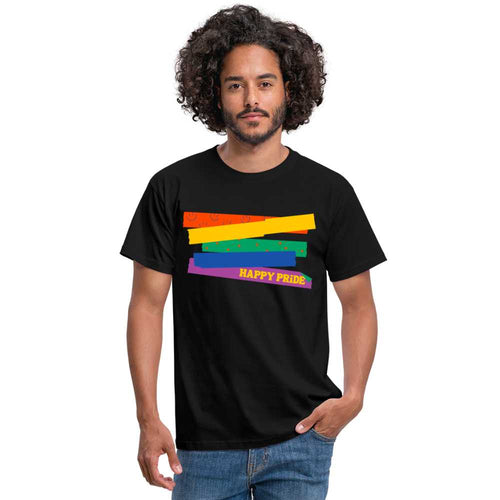 T-shirt Happy Pride - black