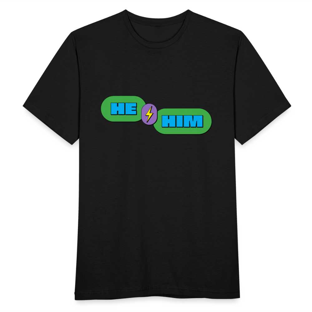 T-shirt He/Him - noir