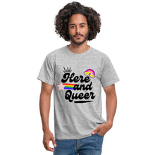 Charger l&#39;image dans la galerie, T-shirt Here and Queer - heather grey
