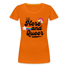 Charger l&#39;image dans la galerie, T-shirt Here and Queer - orange
