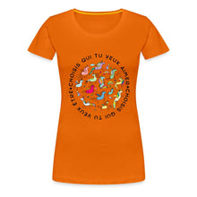 Charger l&#39;image dans la galerie, T-shirt Licornes - orange
