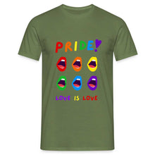 Charger l&#39;image dans la galerie, T-shirt Love Is Love - military green
