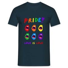 Charger l&#39;image dans la galerie, T-shirt Love Is Love - navy
