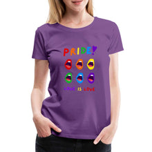 Charger l&#39;image dans la galerie, T-shirt Love is Love - purple
