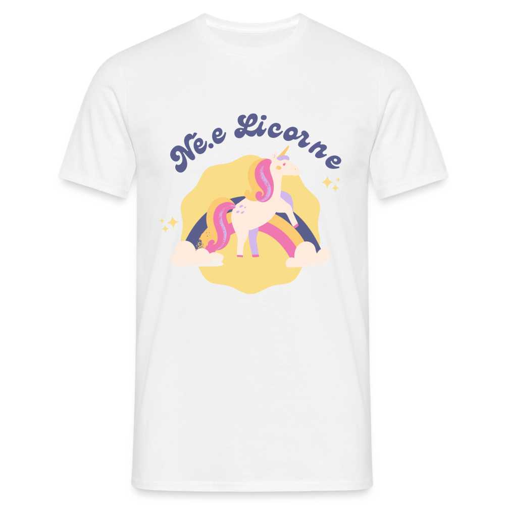 T-shirt Né.e licorne - white