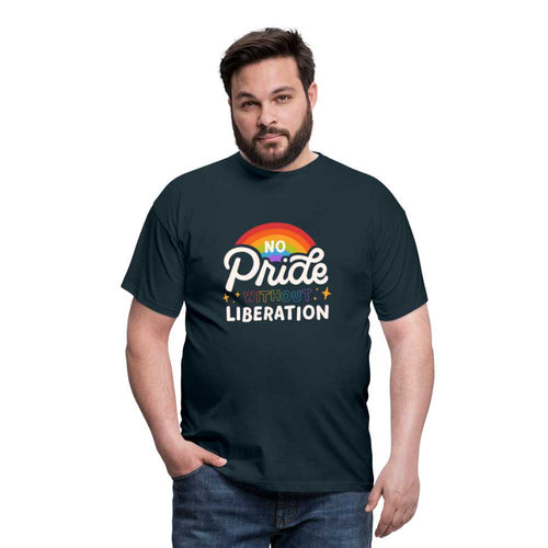 T-shirt No pride without liberation - navy