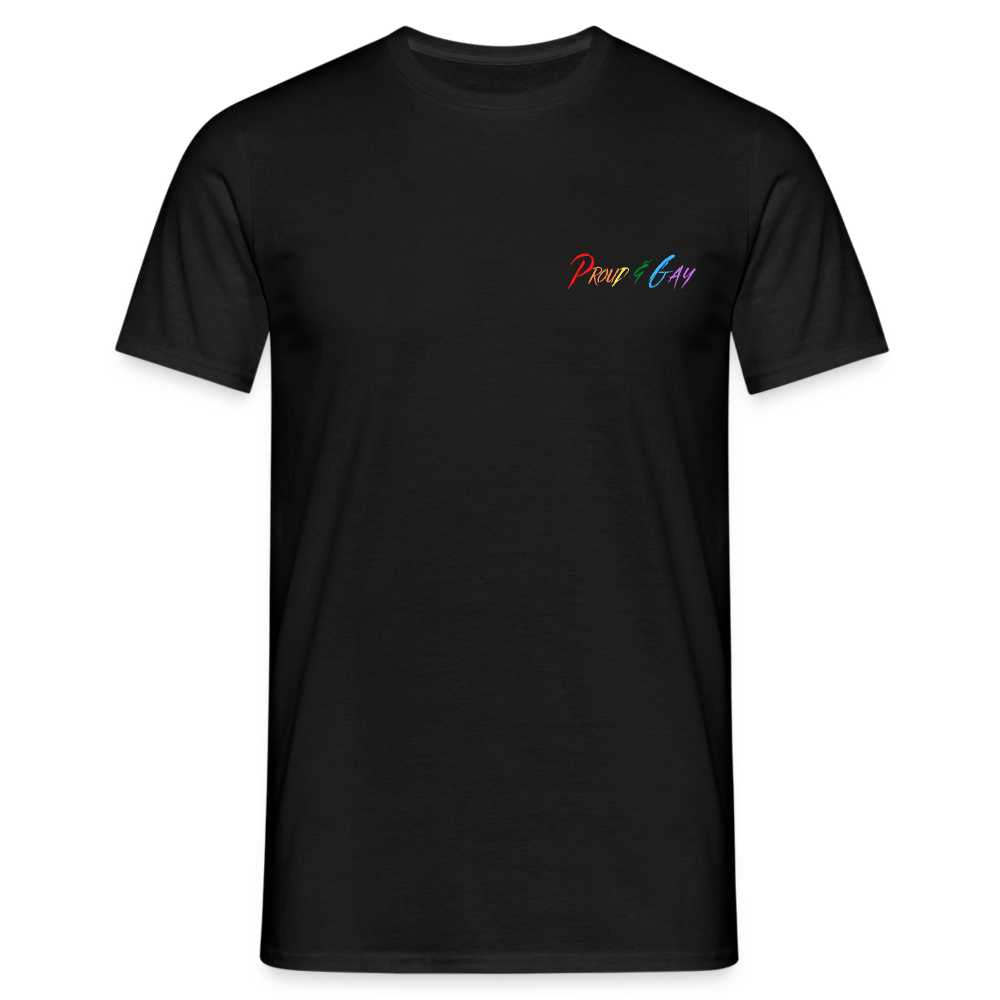 T-shirt Proud and Gay - black