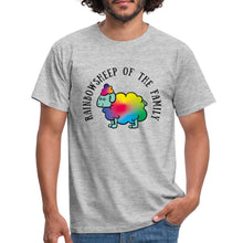 Charger l&#39;image dans la galerie, T-shirt Raibow sheep of the familiy - heather grey
